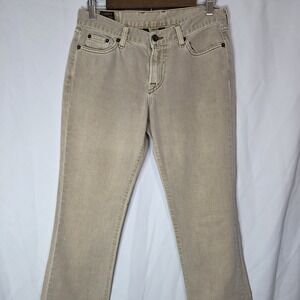 Lucky Brand Classic Rider Y2K Mid Rise Bootcut Jeans Tan USA Made 28x31